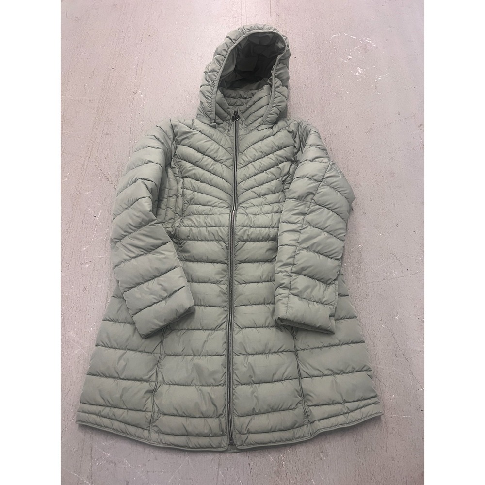 Michael Kors Puffer Jacket Women's Small Gray Ultra Lightweight Full Zip Outdoor